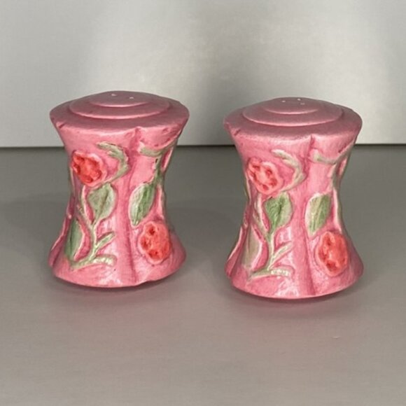 Vintage Pink Floral Salt & Pepper Shakers - Picture 4 of 8